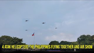 Trial of 4 Philippine ATAK Helicopters Flying Together and Air Show [upl. by Adne292]