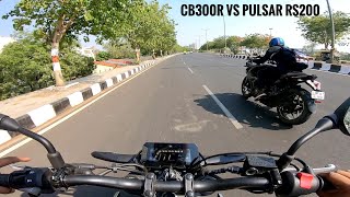 Honda CB300R VS Pulsar RS200 Race [upl. by Ahsienahs]