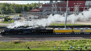 Union Pacific Big Boy 4014 passing through Cedar Rapids IA [upl. by Elocyn]