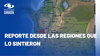 Temblor en Colombia así lo registró Noticias Caracol [upl. by Nomelihp]