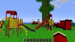 Scary TRAIN EATER and SLIDE EATER vs Security House in Minecraft Challenge Maizen JJ and Mikey [upl. by Amerigo204]