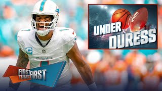 Dolphins Tua Tagovailoa are Under Duress entering matchup vs Eagles  NFL  FIRST THINGS FIRST [upl. by Junia]