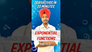 Understanding Derivatives Exponential Functions  Min 13  maths k2institute [upl. by Combs837]