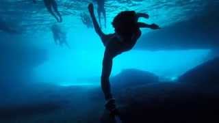 SwimmingSnorkeling in Boka FluitBlue Room  Curaçao 2014 GoPro Hero3 [upl. by Eddra]