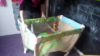 How to put up a travel cot and down again [upl. by Nautna]