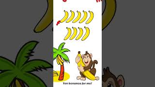 Counting Bananas🍌🐒  Learn 1 to 10  Kids Song  CuddlesKidsTv [upl. by Audie]