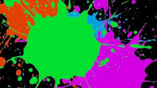 PAINT SPLATTER FRAME GREEN SCREEN EFFECT 1 [upl. by Lebatsirc564]