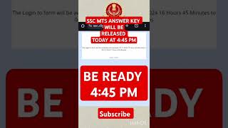 SSC MTS 2024 ANSWER KEY RELEASEDssc sscmtsanswerkey [upl. by Earehs404]