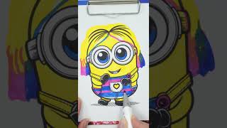 Wednesday Minion vs Enid Minion vs GRU Three markers challenge vs one shorts [upl. by Wallis]