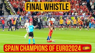 UEFA EURO2024 FINAL  Spain vs England 21  final whistle [upl. by Aynot]