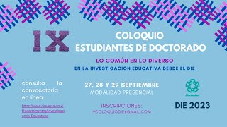 IX Coloquio de Estudiantes de Doctorado [upl. by Ecnal]