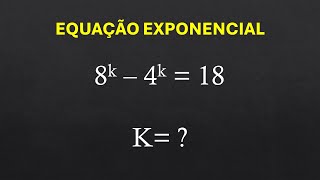 EQUAÇÃO EXPONENCIAL  QUANTO VALE K [upl. by Feirahs]