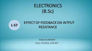 Lecture57 Effect of Feedback on Input Resistance [upl. by Hjerpe]