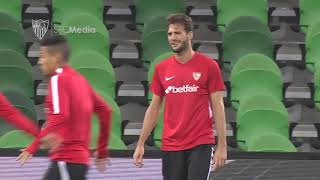 El Sevilla FC se ejercitó en el moderno Krasnodar Stadium [upl. by Killion]