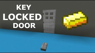 Minecraft Command Block Tutorials  Key Locked Door [upl. by Lahpos778]