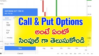 Call Option Put Option Explained in Telugu [upl. by Sperry]