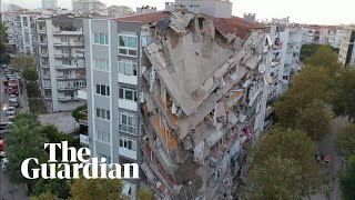 Aftermath in İzmir as 70magnitude earthquake hits Turkey and Greece [upl. by Jehanna592]