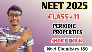 Neet 2025 Chemistry Suggestions Periodic properties part1 [upl. by Lothaire]