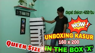 UNBOXING dan Full Review KASUR IN THE BOX X UKURAN 160X200  QUEEN Size [upl. by Berkow202]