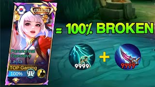 NEW BROKEN BUILD IS FINALLY HARE💥 BUILD TOP GLOBAL LAYLA 2024 GAMEPLAY  Mlbb [upl. by Teahan]