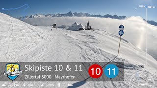 Skiing Mayrhofen  Ski Slope 10 amp 11  Horberg amp Gerent  Zillertal 3000  With GPS Stats [upl. by Abroms47]