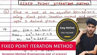 Fixed Point Iteration Method  Iteration method  Iteration method in Hindi  Numerical Method [upl. by Oterol793]