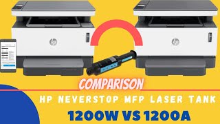 Hp Neverstop 1200a Vs 1200w Comparison Review [upl. by Laiceps]