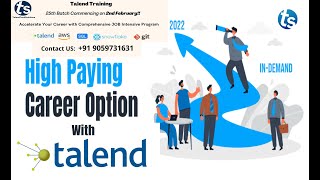 Talend Training  Talend Real Time Projects TalendTechSolutions TalendDi [upl. by Hettie]