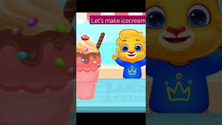 019 Toddler learning game ।। Lets make ice cream ।। shorts toddlerlearning gaming gamingshorts [upl. by Alyac]