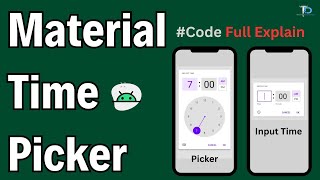 How to add Time Picker in android studio 2023  Important [upl. by Kurtzig]