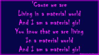 Madonna  Material Girl Lyrics On Screen [upl. by Elleniad574]