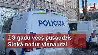 13 gadu vecs pusaudzis Slokā nodur vienaudzi [upl. by Atnwahsal]