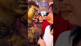 The bronze statue guy cried when he met his girlfriend livingstatue [upl. by Ettenuj288]