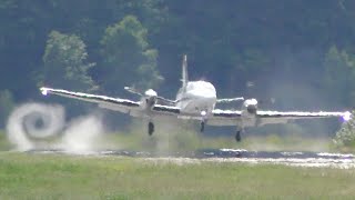 Extreme Hard Landing  Cessna 441 Conquest II [upl. by Corkhill145]