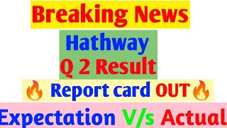 Hathway Quater 2 Result out 💥 Hathway share latest news trending viral sharemarket [upl. by Liberati]