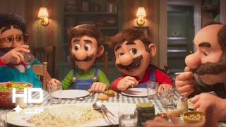 The Super Mario Bros Movie 2023  Mario and Luigis Family Dinner scene  HD Movie Clip [upl. by Ecnerewal249]