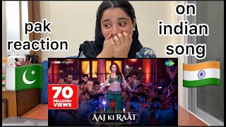 Aaj Ki Raat  Stree 2  Tamannaah Bhatia  reaction from pakistani tiktoker muqadus ch [upl. by Yrtnej]