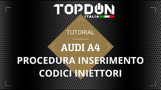 Phoenix Pro  Diagnosi  Come inserire i codici iniettori 🚘 AUDI A4 [upl. by Vito]