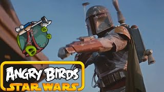 Boba Fett Fall Into The Sarlacc Pit But With Angry Birds Star Wars Scream [upl. by Otrebla]