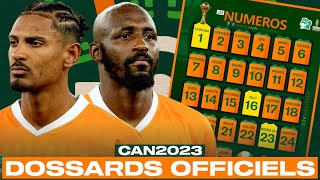 Les numéros officiels des joueurs 🇨🇮 ivoiriens pour la CAN 2023 🏆 [upl. by Aicined790]