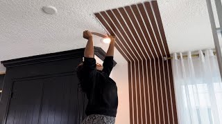 NEW DIY HOME CEILING To FLOOR TOTAL TRANSFORMATION WITH Lighting TO TRYOUT NOW [upl. by Jereme271]