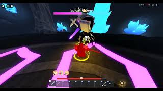 DEALING OVER 9000 DAMAGE TO THE SPIDER QUEEN BOSS IN ROBLOX BEDWARS [upl. by Fennie]