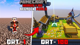 I Spent 100 Days on  Without Structure  Bedrock Only World In Minecraft Hardcore   HINDI 4k [upl. by Ardnuasak819]