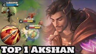 Wild Rift Akshan  Top 1 Akshan Gameplay Rank challnger [upl. by Adaliah]