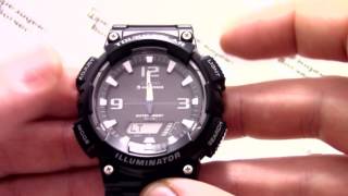 Часы Casio Illuminator AQS810W1A  Инструкция как настроить от PresidentWatchesRu [upl. by Madden]