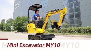 Chinese Factory Cheap Price 1Ton Mini Excavator With Diesel Engine [upl. by Hsekin]