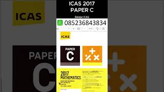 ICAS 2017 Mathematics Paper C International Competitions and Assessments for Schools [upl. by Binette]