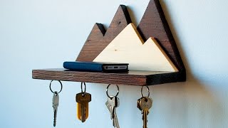 DIY wooden design keyholder [upl. by Nosduj]