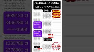 PREDIKSI HK POOLS RABU 27 NOVEMBER 2024 [upl. by Alina322]