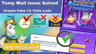 Yalla Ludo Temp Mail Otp Received  Yalla Ludo Temp mail Problem Solved  Yalla Ludo Fake Id [upl. by Norok]